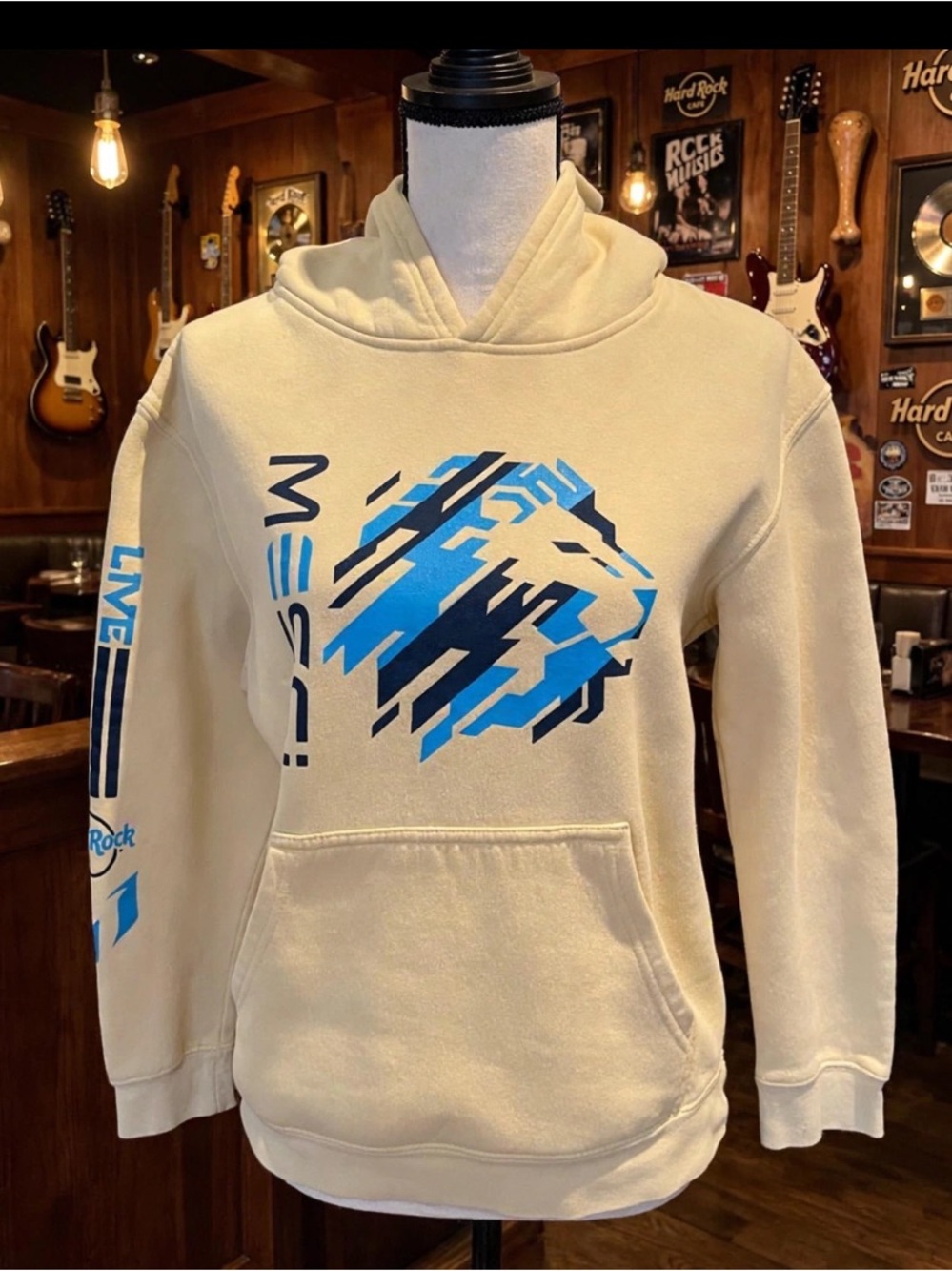 Hard Rock Cafe Lionel Messi Pullover Fleece-lined Hoodie Size Adult Medium